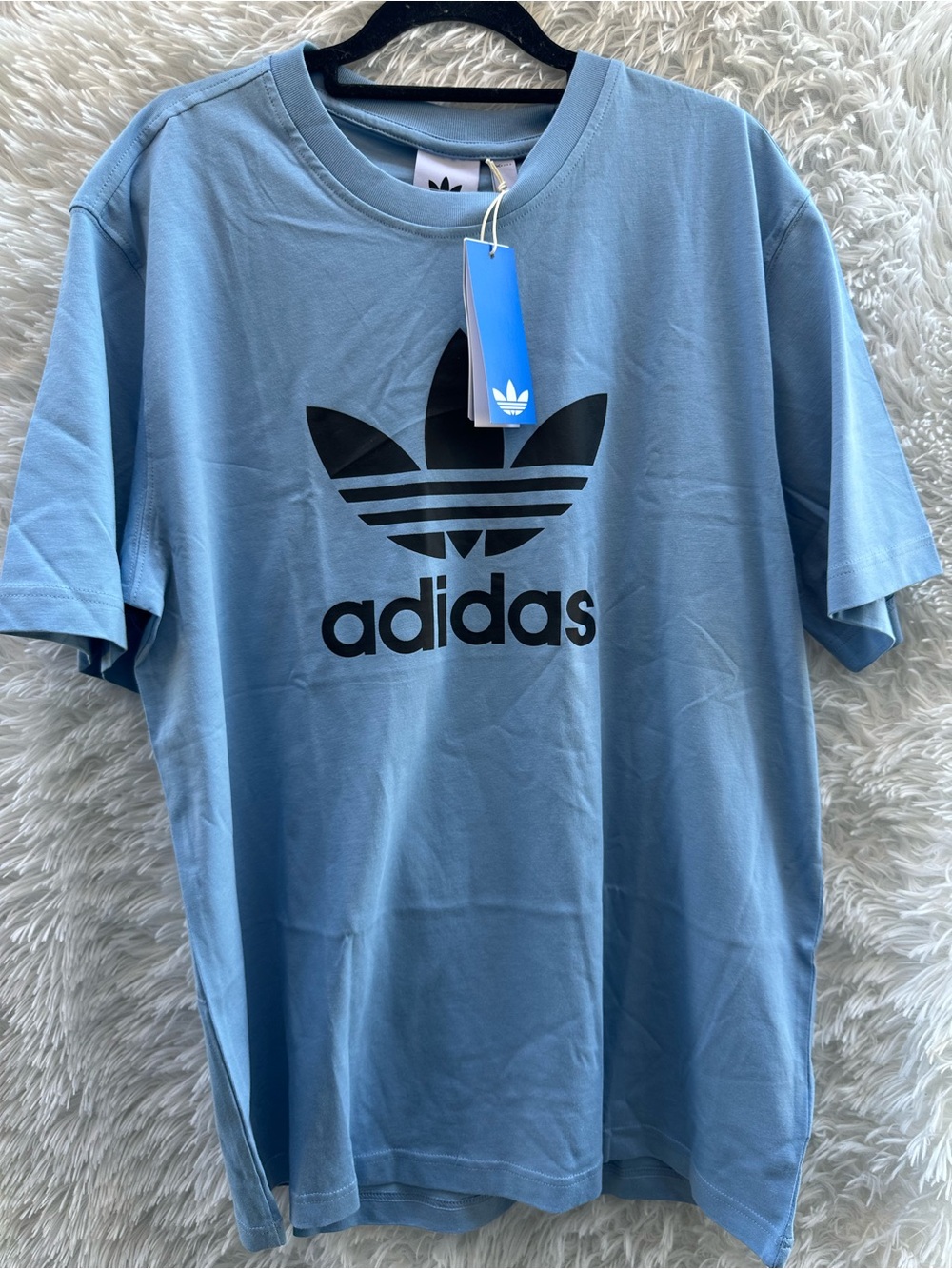 adidas Men's Trefoil Logo T-Shirt — Light Blue